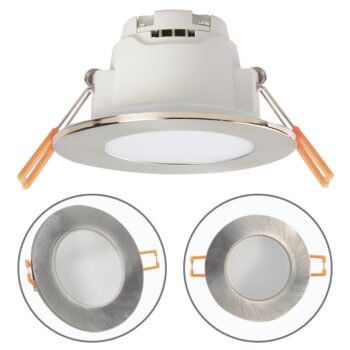 Foco de encastrar XELIM redondo IP65 5W LED 350lm 3000K Níquel