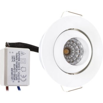 Foco de encastrar CENTAVO redondo 1x1W LED 4000K Branco