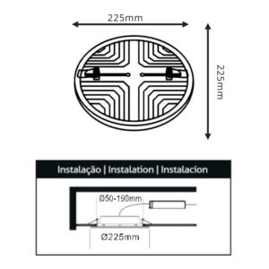Foco de encastrar LIRA redondo 1x30W LED 2700lm 4000K Branco - Image 4