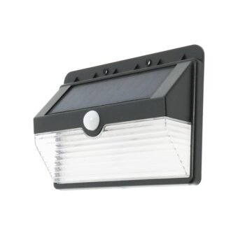 Aplique solar SUN com sensor IP44 4W LED 200lm 4500K Preto