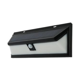 Aplique solar NATUR com sensor IP44 12W LED 500lm 4500K Preto