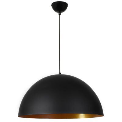 Suspensão GASPAR 1xE27 D50 Preto/Dourado