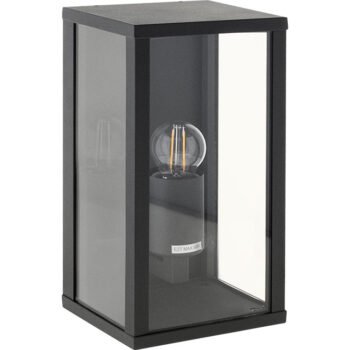 Aplique NOZELO IP44 1XE27 Alumínio+Vidro Antracite