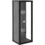 Aplique NOZELO IP44 2xE27 Alumínio+Vidro Antracite