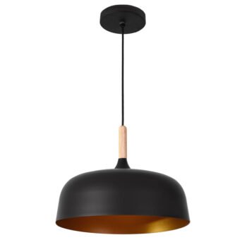 Suspensão GENARO 1xE27 D32 Preto/Dourado