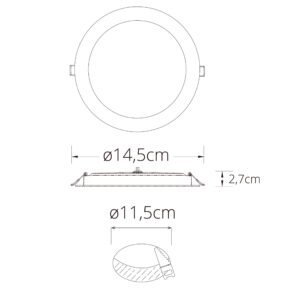Foco de encastrar INTEGO 2.0 redondo 15W LED 1200lm 4000K Branco - Image 7