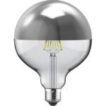 Lâmpada E27 (grosso) Globo CLASSIC TOPLED Regulável D125 8W 2700K 700lm Prateada