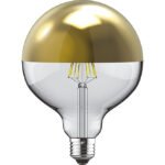 Lâmpada E27 (grosso) Globo CLASSIC TOPLED Regulável D125 8W 2700K 700lm Dourada