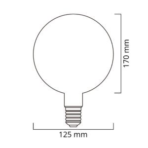 Lâmpada E27 (grosso) Globo CLASSIC TOPLED Regulável D125 8W 2700K 700lm Dourada - Image 2
