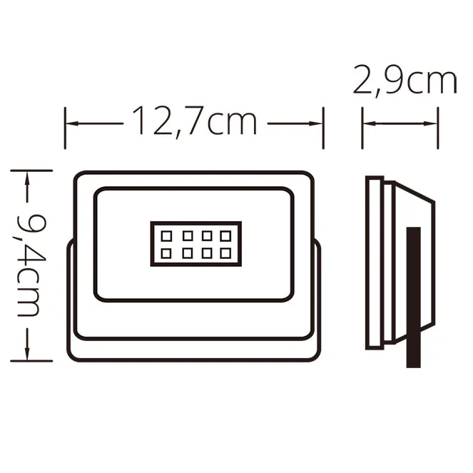 Projector TUMUT IP65 20W LED 1500lm 6400K Preto - Image 3