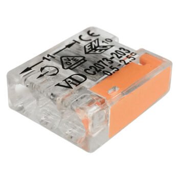 Ligador Fio Rígido 3 polos 0,5-2,5mm² 450V 24A