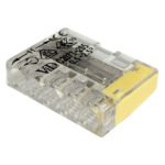 Ligador Fio Rígido 5 polos 0,5-2,5mm² 450V 24A