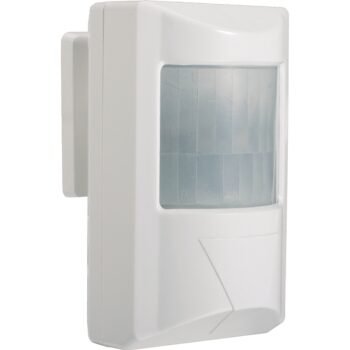 Sensor de movimento IR branco IP44, ângulo de detecção 180°