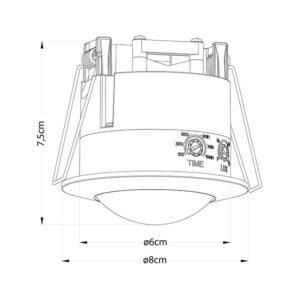 Sensor de Movimento Encastrar IR ângulo de deteção 360° IP20 - Image 2