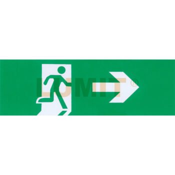 Sinal autocolante com pictograma de segurança seta para a direita 65*200mm