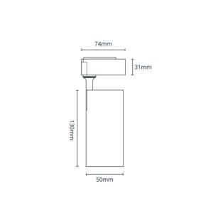 Foco para calha LINE PRO X2 (2condutores) 15W LED 1300lm 2700K 36° Branco - Image 3