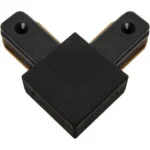 Conector "L" para calha LINE PRO X2 (2 condutores) em alumínio preto
