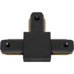 Conector "T" para calha LINE PRO X2 (2 condutores) em alumínio preto