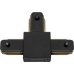 Conector "T" para calha LINE PRO X2 (2 condutores) em alumínio preto