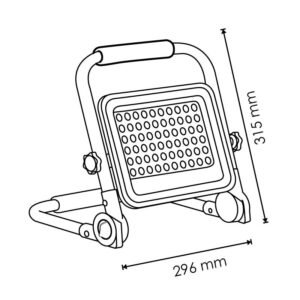 Projetor LED LAPTON 30W 2700lm C/Bateria 6000K - Image 8
