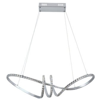 Suspensão DRAGON 1x40W LED 4000lm 4000K Cromado com cristais