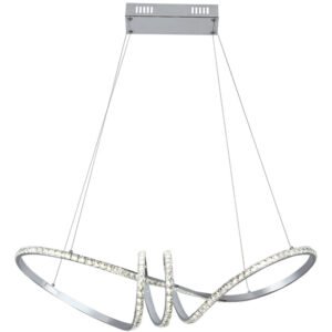 Suspensão DRAGON 1x40W LED 4000lm 4000K Cromado com cristais - Image 3