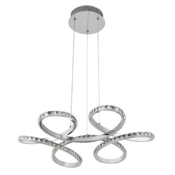 Suspensão DRAGON 1x48W LED 4800lm 4000K Cromado com cristais