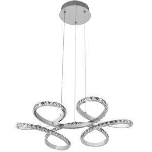 Suspensão DRAGON 1x48W LED 4800lm 4000K Cromado com cristais - Image 2