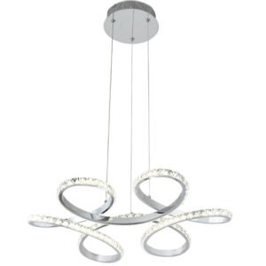 Suspensão DRAGON 1x48W LED 4800lm 4000K Cromado com cristais - Image 3
