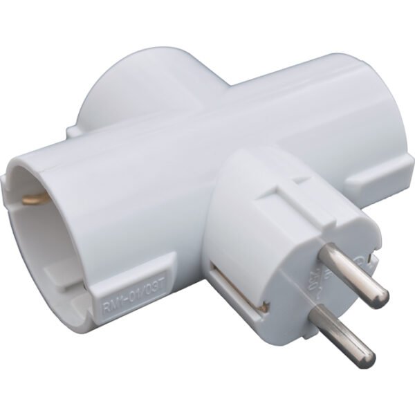 Adaptador Tomadas 3X c/Terra 250V 16A 3500W Branco