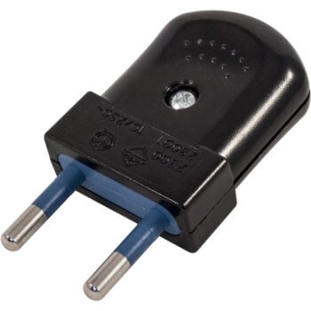 Ficha Europeia 2P 250V 10A IP20 preta
