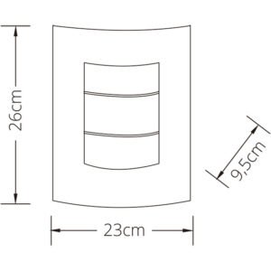 Aplique JOANES IP44 1xE27 C.23xL.9xAlt.26cm Inox - Image 3