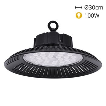 Campânula ECOVISION IP65 1x100W LED 8000lm 6400K Preto