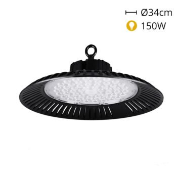 Campânula ECOVISION IP65 1x150W LED 12000lm 6400K Preto