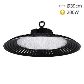 Campânula ECOVISION IP65 1x200W LED 16000lm 6400K Preto