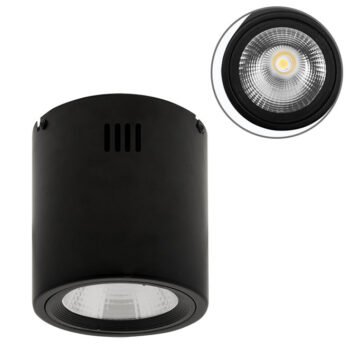 Plafond TUBI 1x15W LED 1200lm 4000K Alumínio Preto