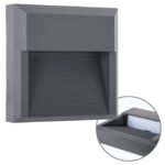 Aplique LORDELO quadrado IP65 1x8W LED 4000K Antracite