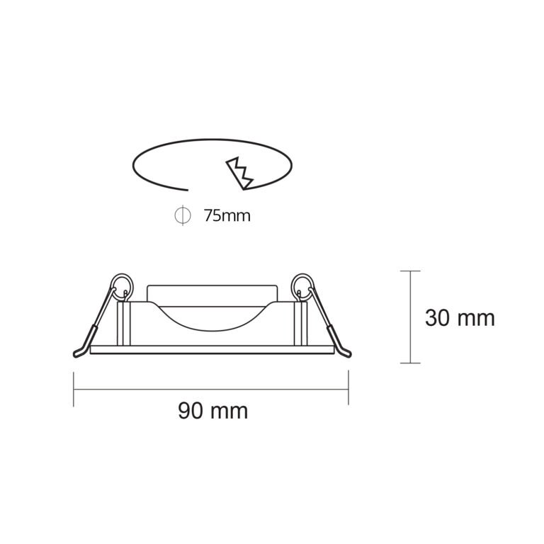 Foco de encastrar INTEGO SPOT redondo 1x5W LED 350lm 4000K Branco - Image 3