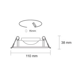 Foco de encastrar INTEGO SPOT redondo 1x9W LED 700lm 3000K Branco - Image 3