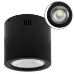 Plafond TUBI 1x30W LED 2400lm 4000K Alumínio Preto