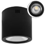 Plafond TUBI 1x40W LED 3200lm 4000K Alumínio Preto