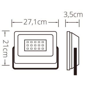 Projector TUMUT IP65 100W LED 8500lm 6400K Branco - Image 4