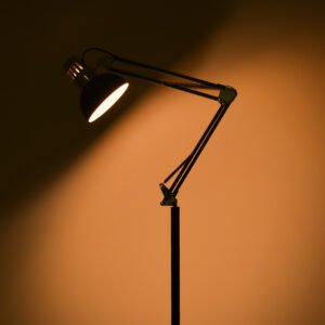 Candeeiro de pé ANTIGONA articulado 1xE27 Preto e cromado - Image 2