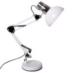 Candeeiro de mesa ANTIGONA articulado 1xE27 Branco e cromado