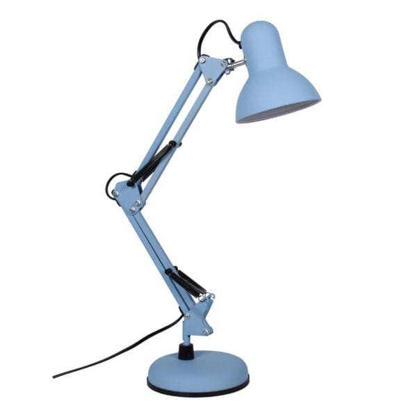 Candeeiro de mesa ANTIGONA articulado 1xE27 Azul Celeste Mate