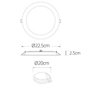 Foco de encastrar INTEGO 2.0 PC redondo 18W LED 1850lm 6400K Branco - Image 6