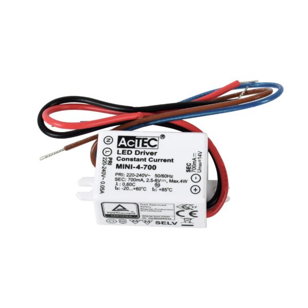 Transformador de corrente constante AC/DC 700mA (Driver) 4W IP20