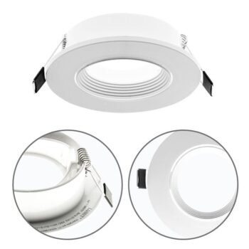 Aro de encastrar ONIRO redondo Policarbonato (PC) Branco