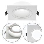 Aro de encastrar ONIRO quadrado C.9,3xL.9,3xAlt.0,4cm Policarbonato (PC) Branco