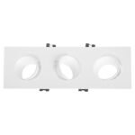 Aro de encastrar ONIRO 3xMR16/GU10/GU5.3 C.25,5xL.9,3xAlt.2,9cm Policarbonato (PC) Branco